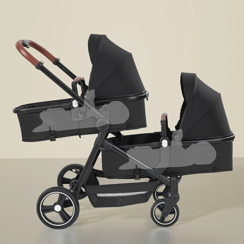 Lightweight Foldable Twin Stroller