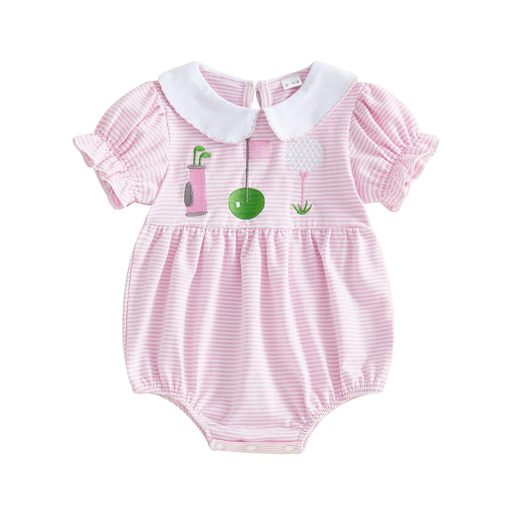 Floral Ruffle Baby Girl Romper