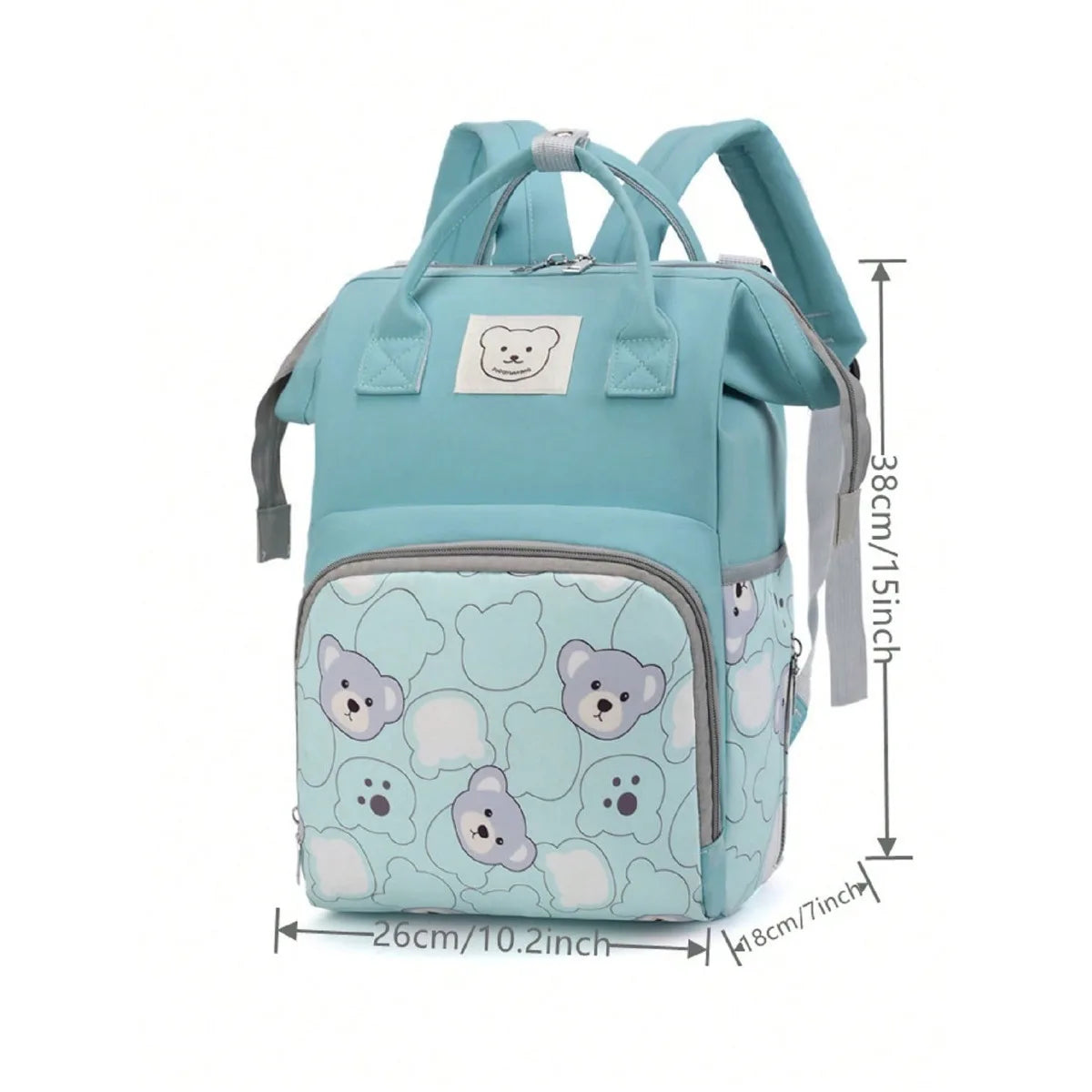 Bear Print Diaper Backpack