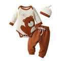 Bear Print Baby Outfit Set