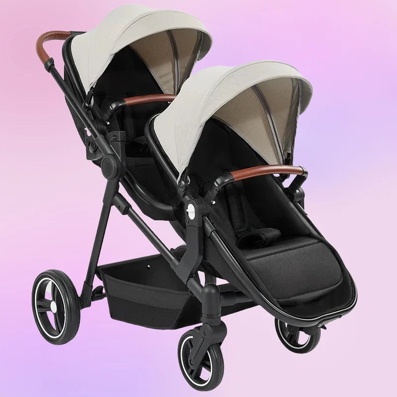 Lightweight Foldable Twin Stroller