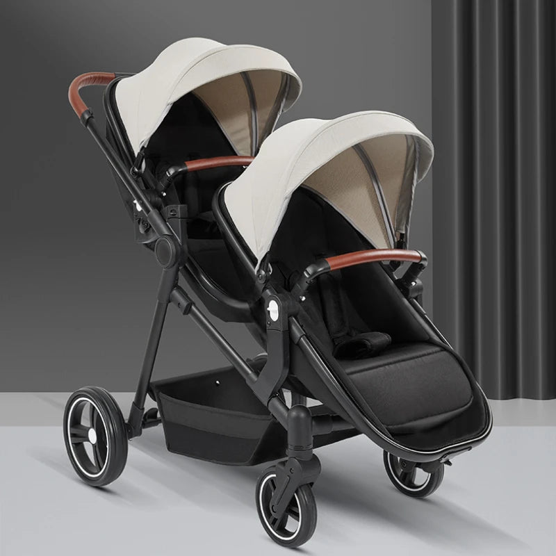 Lightweight Foldable Twin Stroller