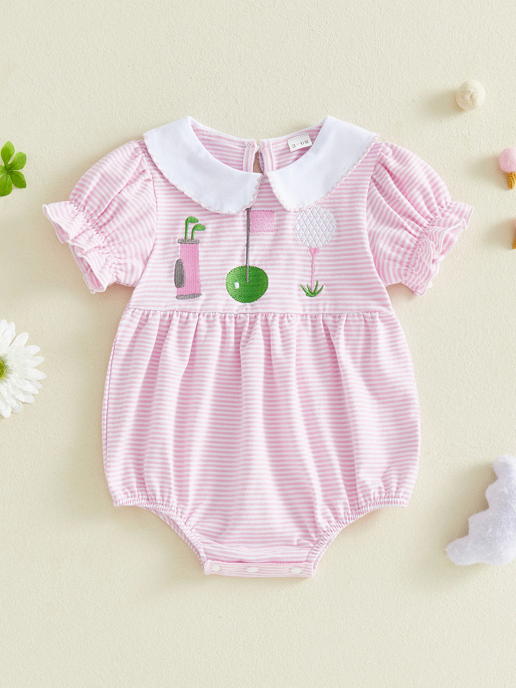 Floral Ruffle Baby Girl Romper